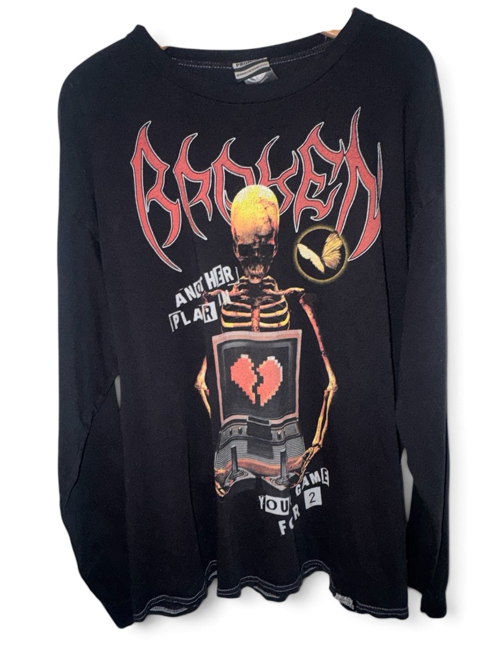 Broken Promises Black Graphic Skeleton